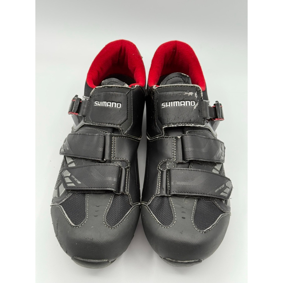 Shimano SPD Mountain Bike Cycling Shoes Black Red Men’s Size 13 - Picture 2 of 9